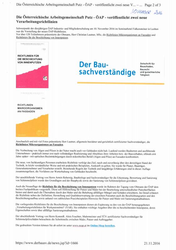 Onlineschaltung Der Bausachverständige 11 2016