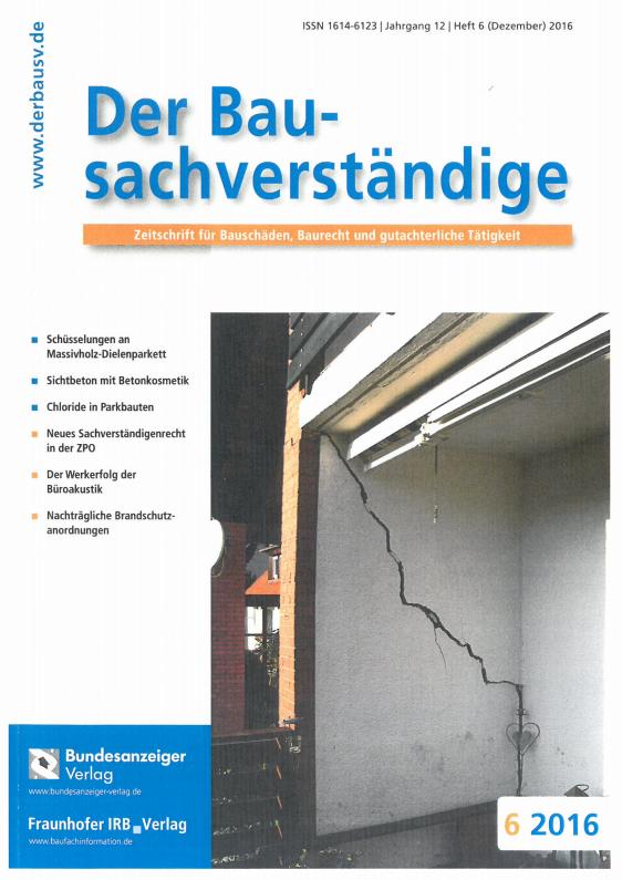 Pressemittleilung Der Bausachverständige 12 2016